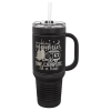 Black/Black Travel Mug with a Handle
