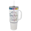 White/Prism ION Plated Travel Mug with Handle