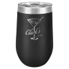 Black Vacuum Insulated Stemless Tumbler with Lid 16 oz.