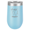 Light Blue Vacuum Insulated Stemless Tumbler with Lid 16 oz.