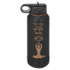 Black/Rose Gold ION Plated Water Bottle 32 oz.