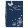 5 1/2" x 8 1/2" Blue Lazerburst Spiral Notebook Lasers to Silver