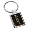 1" x 3 3/4" Chrome Plated Key Ring with Black Aluminum Insert