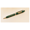 5 1/4" Green Marble Brass Pen