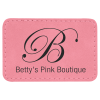 3" x 2" Rectangle Pink Leatherette Patch with Kota Pro Adhesive