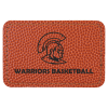 3" x 2" Rectangle Basketball Leatherette Patch with Kota Pro Adhesive