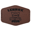 3 1/2" x 2 1/2" Hex Football Leatherette Patch with Adhesive