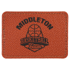 3 1/2" x 2 1/2" Retangle Basketball Leatherette Patch with Kota Pro Adhesive