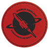 2 1/2" Round Red Leatherette Patch with Adhesive