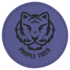 2 1/2" Round Purple Leatherette Patch with Adhesive