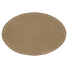 3" x 2" Oval Light Brown Leatherette Patch with Kota Pro Adhesive