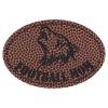 3" x 2" Oval Football Leatherette Patch with Kota Pro Adhesive