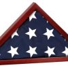 25 1/2" x 12 3/4" Rosewood Finish Flag Display Case