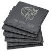 4" x 4" Square Slate Coaster Set 6 Piece