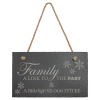 11 3/4" x 7" Rectangle Slate Decor with Hanger String