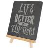 6 3/4" x 7 3/4" Wood/Slate Easel