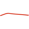10" Red Small Silicone Straw