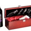 Rosewood Piano Finish Single Wine Box with Tools