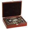 Rosewood Finish 5 Piece Wine Tool Gift Set