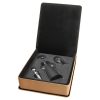 Light Brown Leatherette 3 Piece Wine Tool Gift Set