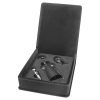 Black/Gold Leatherette 3 Piece Wine Tool Gift Set
