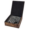 Rustic/Gold Leatherette 3 Piece Wine Tool Gift Set