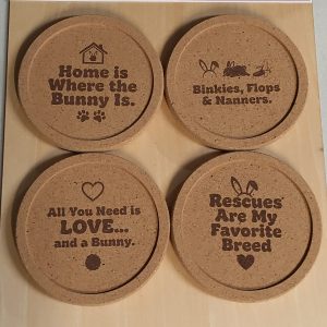 Coaster Set - Bunny Life V1 - Cork 4Set