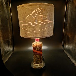 Lamp - Stillness Coll - Red Base - Linen Shd