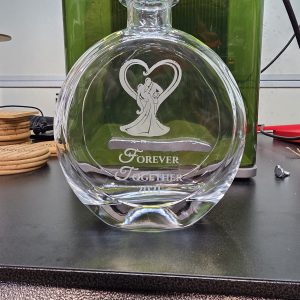 Round Glass Decanter — Personalized (Veteran / Retirement)