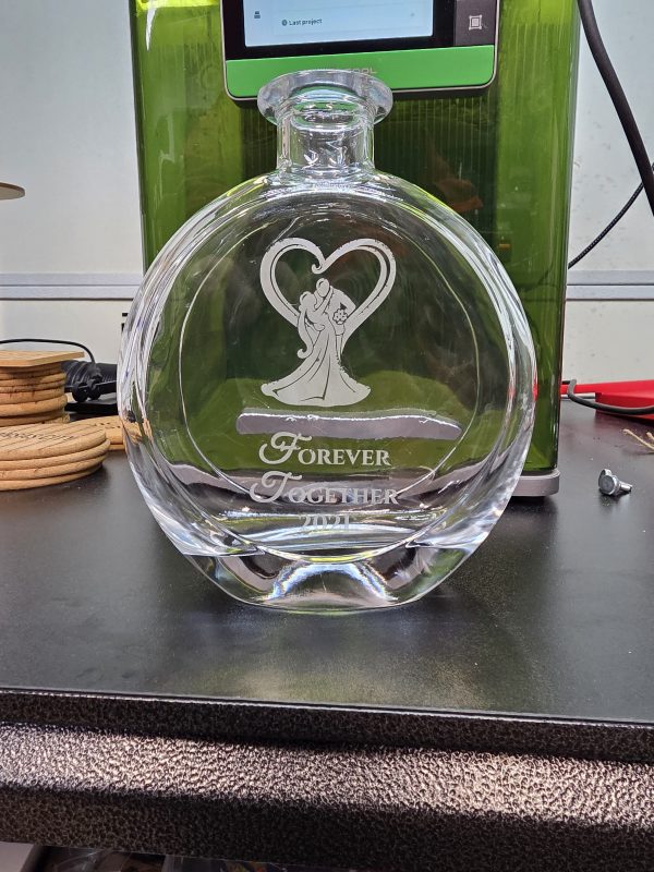 Round Glass Decanter — Personalized (Veteran / Retirement)