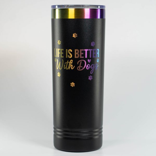 20 BLKPRM COF TMBLR - Life Is Better With Dogs